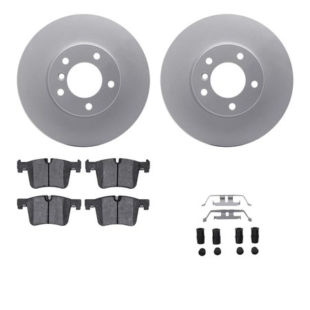 DYNAMIC FRICTION CO 4512-31220, Geospec Rotors with 5000 Advanced Brake Pads includes Hardware, Silver 4512-31220